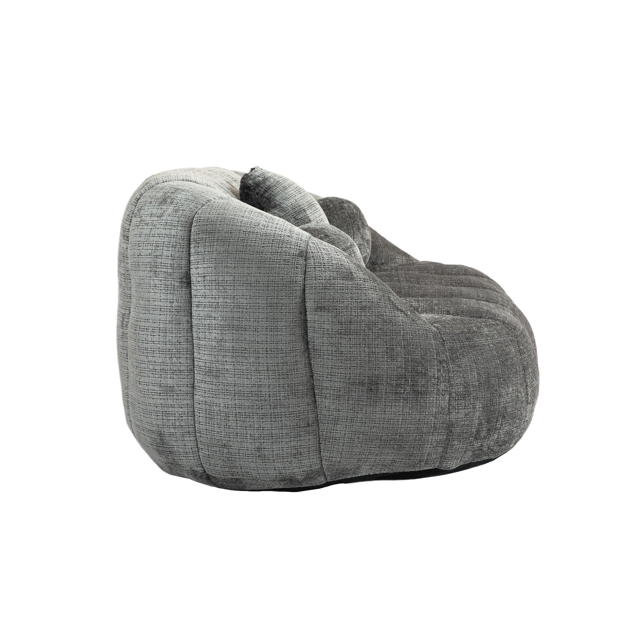 COOLMORE Bean Bag sofa Lazy Sofa Durable Comfort Lounger High Back Bean Bag Chair Couch for Adults and Kids, Indoor & Outdoor, Accent Floor Soft Lounge Chair (Gray chenille)