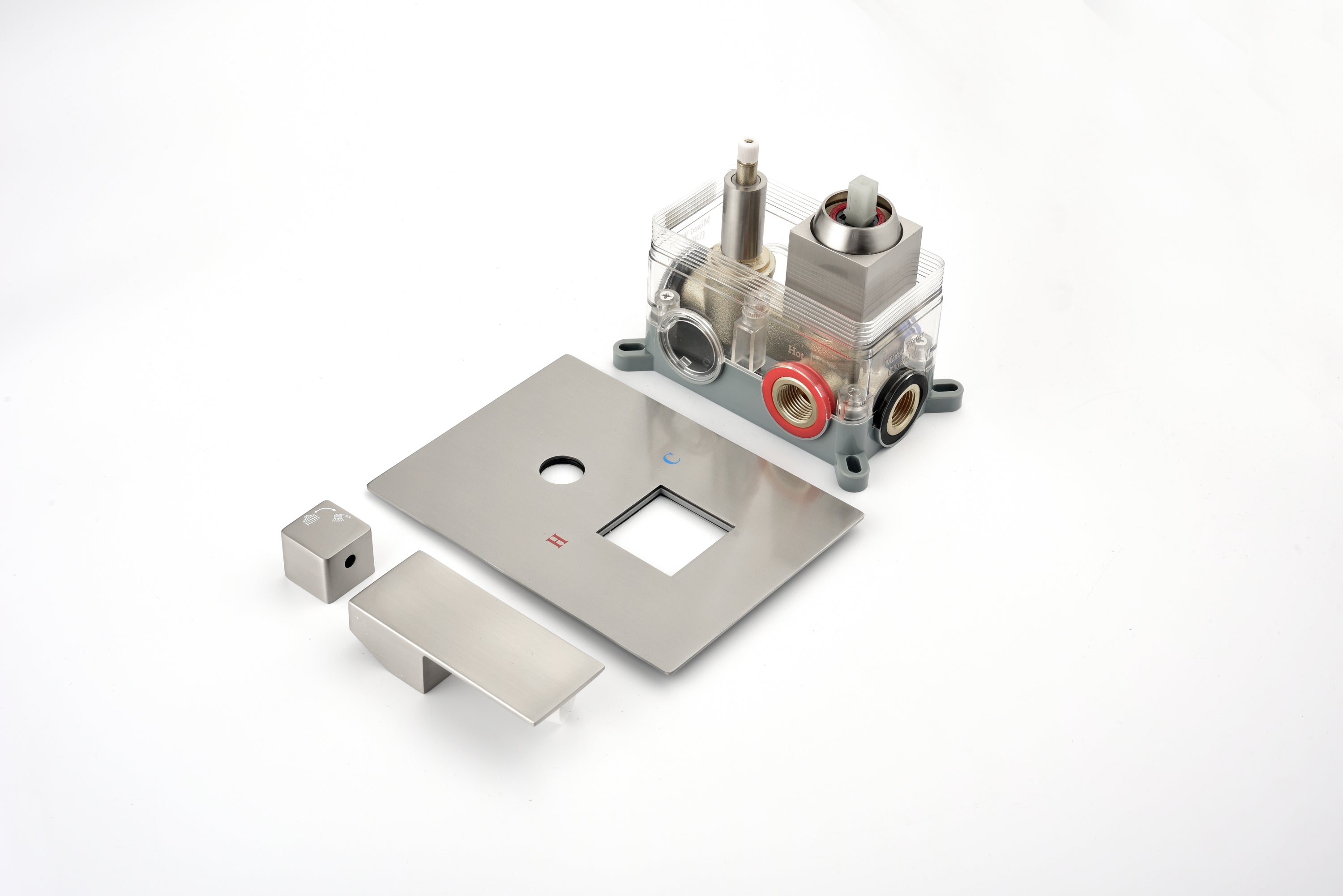 2 Way Outlet Function Solid Brass Shower Diverter Valve Mixer Rough-In Shower Handle Valve Kit Replacement