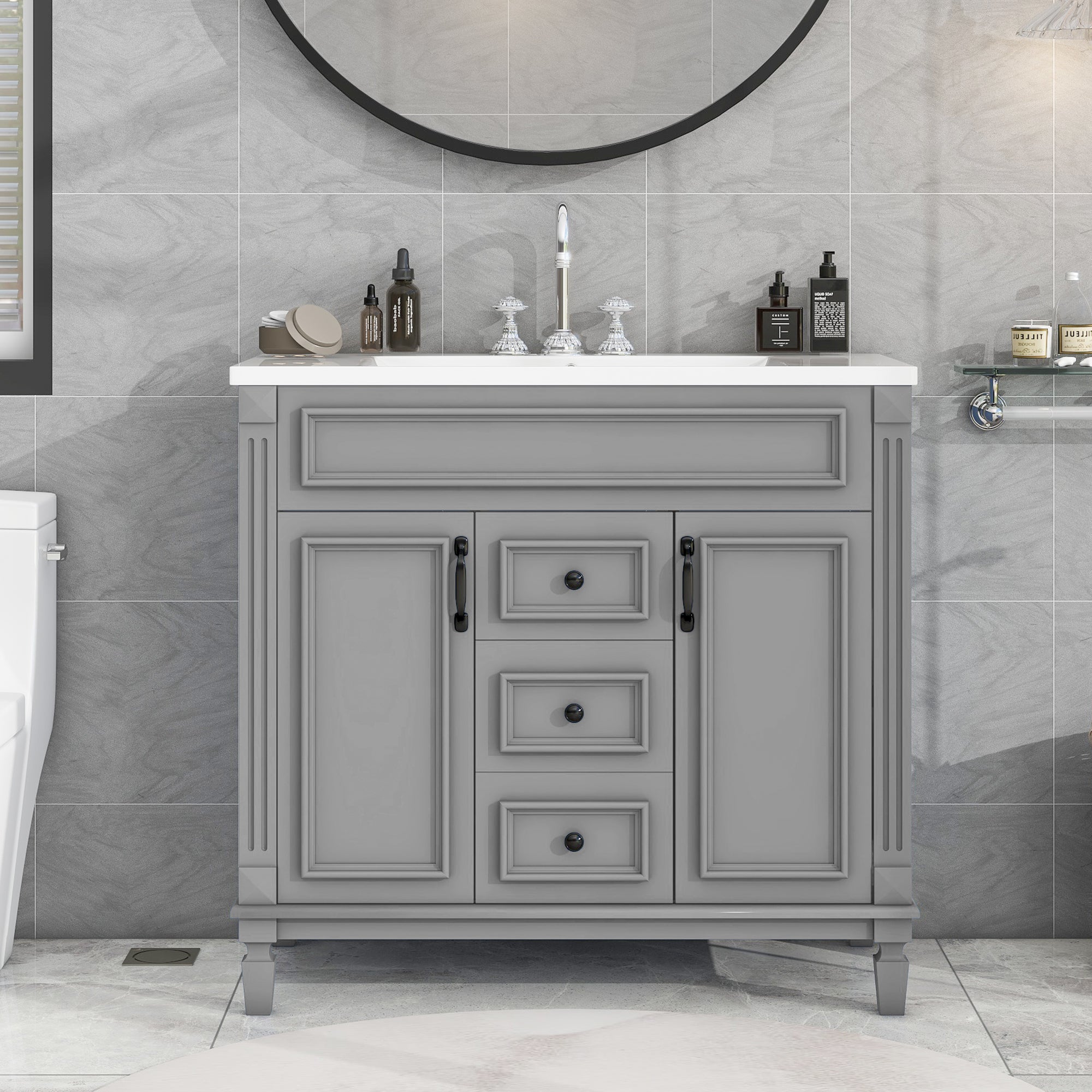 Modern bathroom vanity top sink close-up