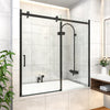 56-60 x 58 in Semi-Frameless Sliding Bathtub Door - 56-60 x 58 in / Matte Black view 1