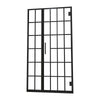 Shower Door 34" W x 72" H Pivot Frameless Shower Door with Pattern Glass, Open Entry Design in Matte Black