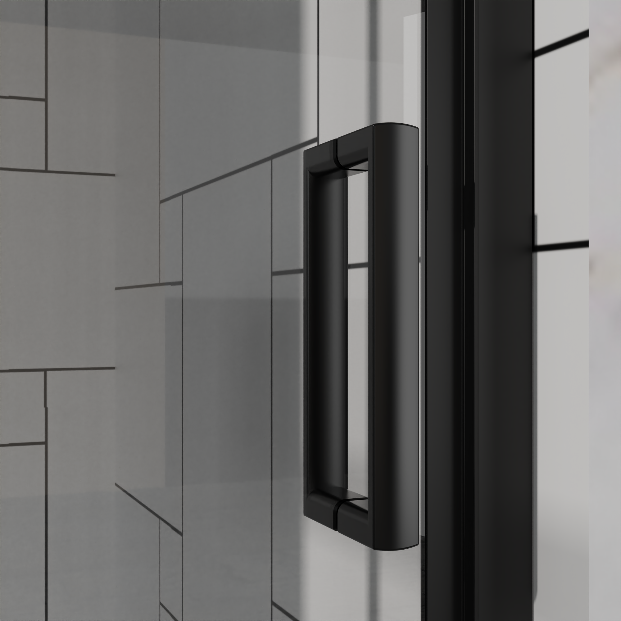 30 x 72 in Black Pivot Bifold Shower Door - 30 x 72 in / Matte Black view 6