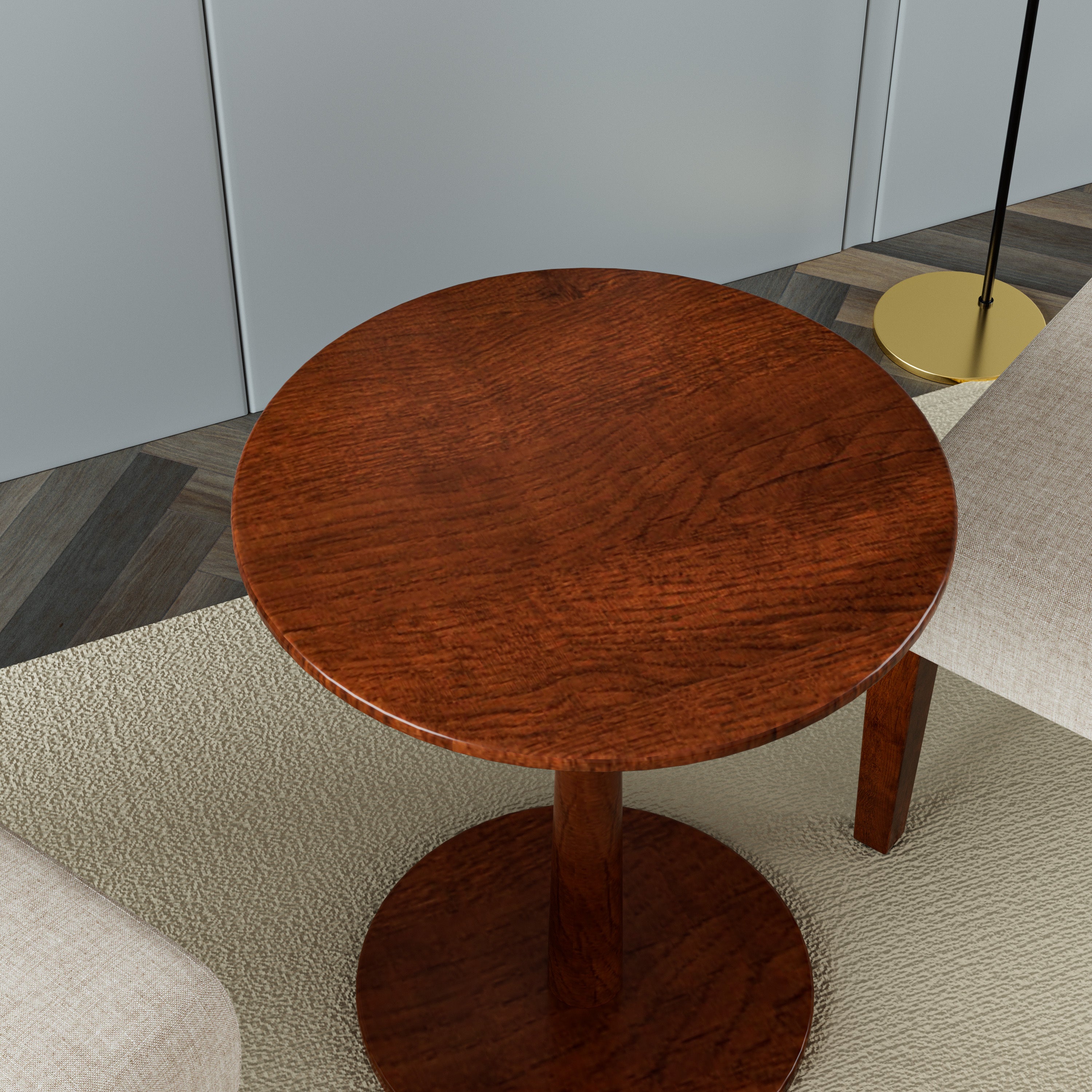 Fabric Accent Chair Set of 2 with Round Wood Table, Decorative Slipper Chair Vanity Chair for Bedroom Home Office, Corner Side Chair [Video]