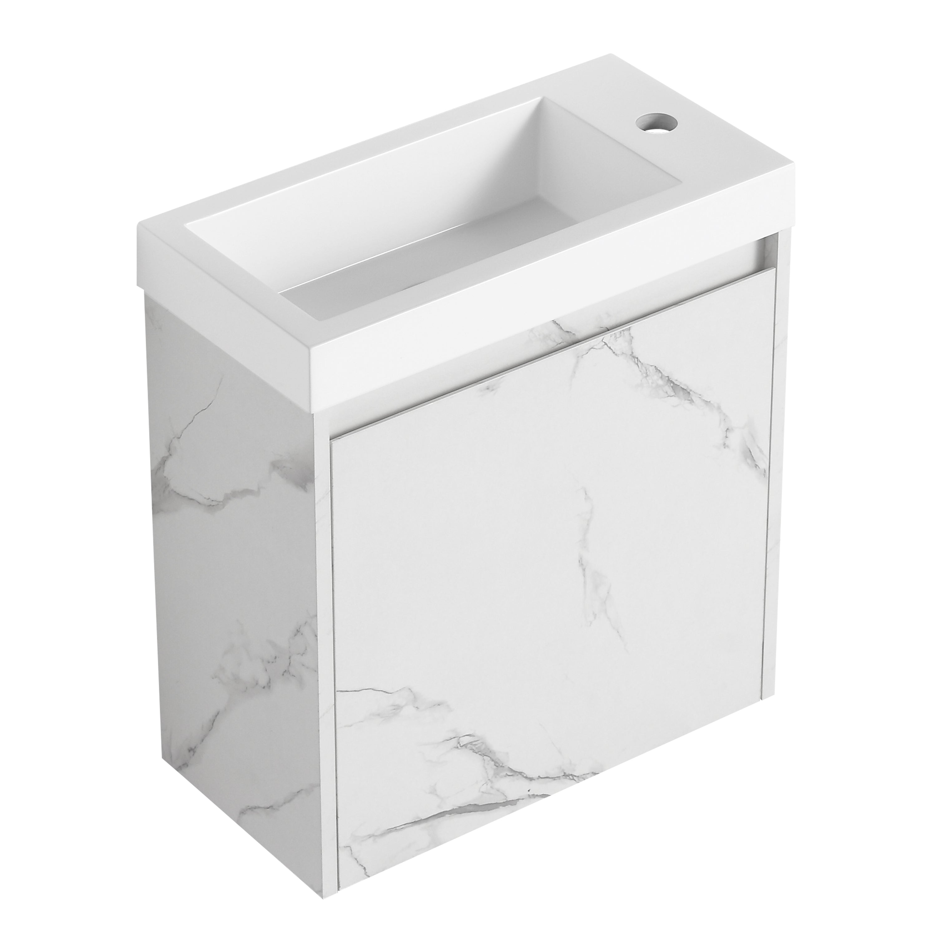 20'' Floating Wall-Mounted Bathroom Vanity with Resin Sink & Soft-Close Cabinet Door