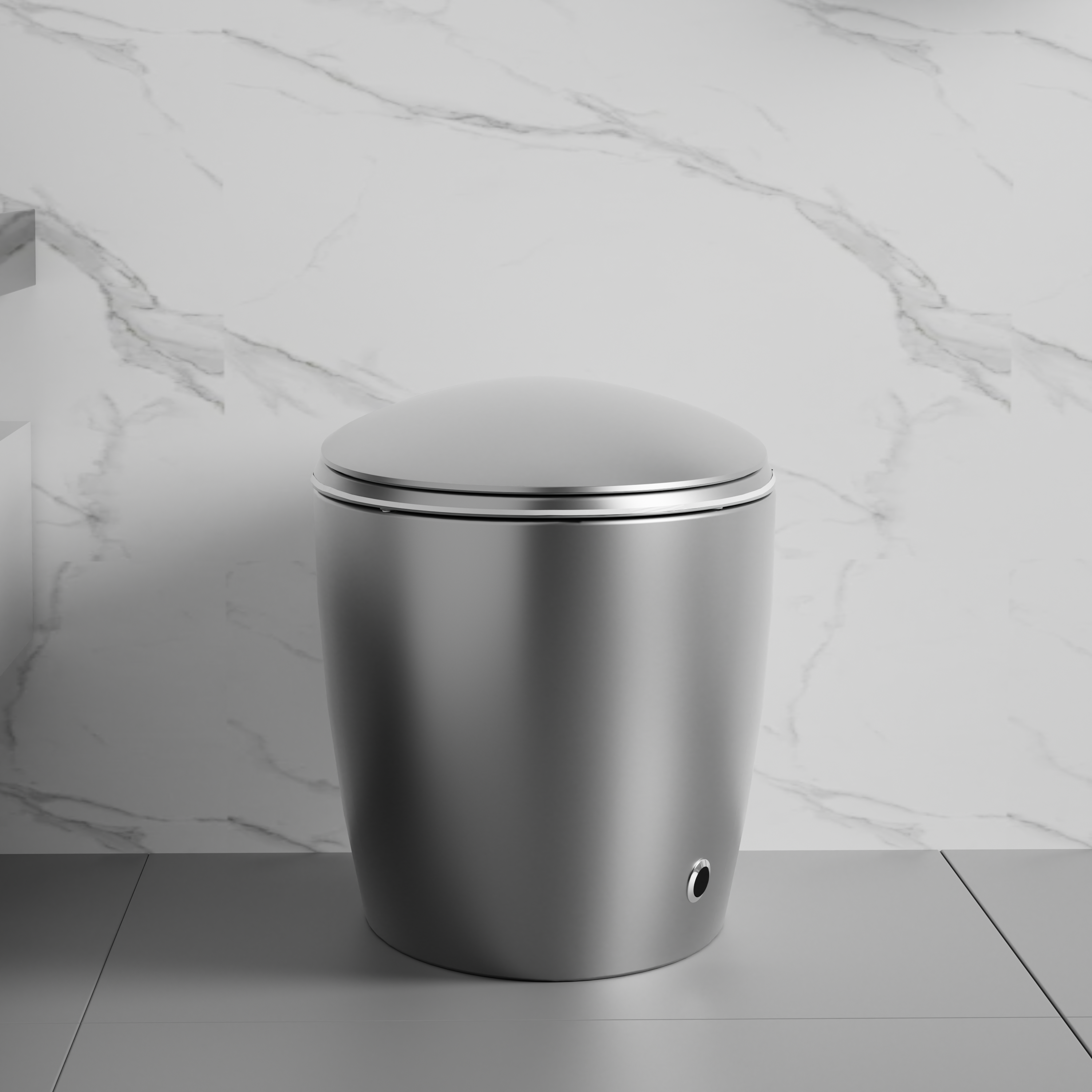 Unique Smart Toilet with Bidet Built In, Intelligent One Piece Toilet For Modern Bathroom, Auto Open/Close Seat, Foot Sensor, LED Display,Night Light, Warm Water & Dryer,Grey