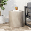 Outdoor LightWeight Concrete Side Table,Light Gray