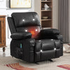 Vanbow.Recliner Chair Rocking Chairs for Adults  with 2 Cup Holders, USB Charge Port Soft Features a Manual Massage and Heat.BLACK