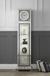 Noralie Mirrored & Faux Diamonds Grandfather Clock W/Led