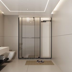 30-60 x 72 in Matte Black Shower Door product image 1