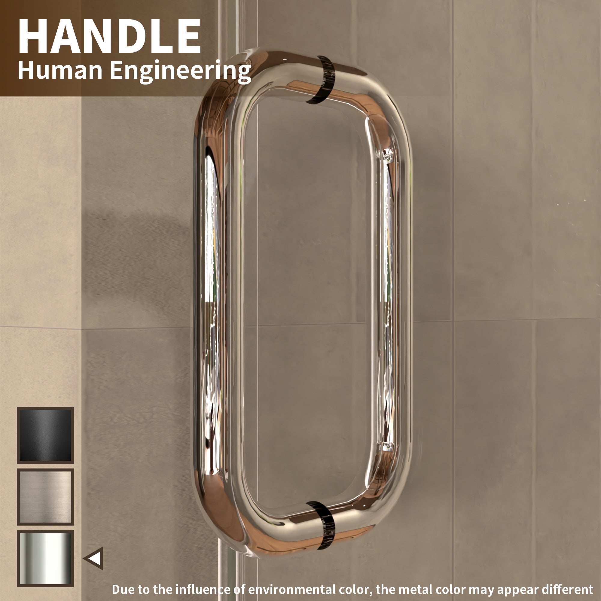 Frameless Sliding Shower Door 58-60"W x 76"H, Bathroom Sliding Door with 5/16" Clear Tempered Glass, Chrome Finish, Designed for Smooth Door Closing