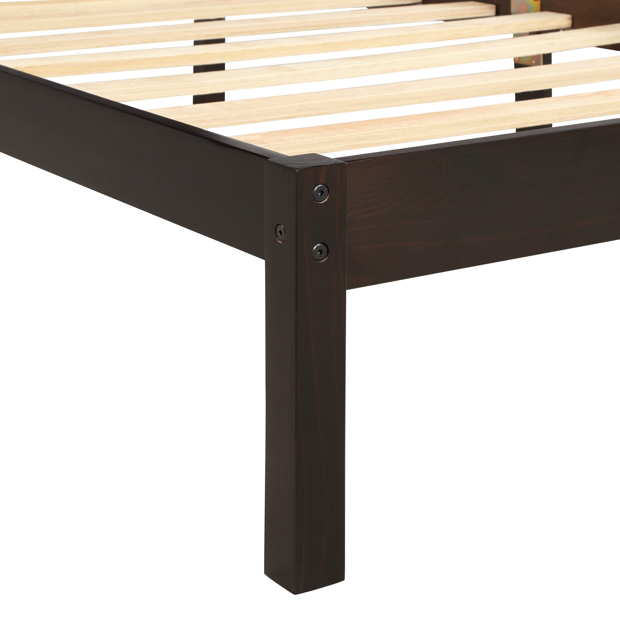 Platform Bed Frame with Headboard, Wood Slat Support, No Box Spring Needed, Queen,Espresso(OLD SKU:WF191420AAP)