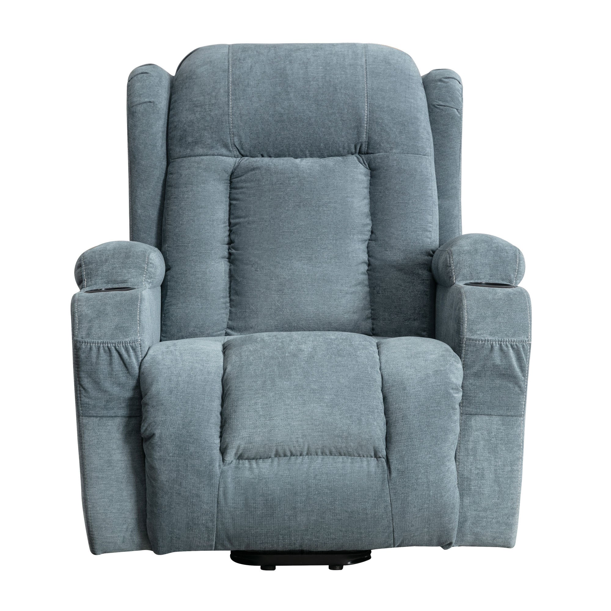 Power Lift Recliner Chair Recliners for Elderly with Heat and Massage Recliner Chair for Living Room with Infinite Position and Side Pocket,USB Charge Port(BLUE)