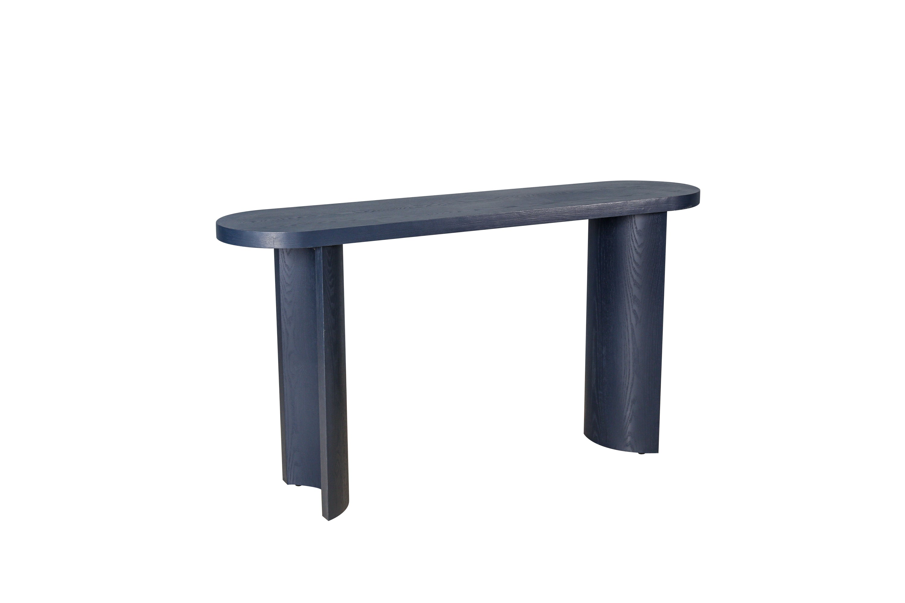 60'' Thick Top Entryway Table, Curved Legs, Support The Installation Of Inward-facing Or Outward-facing for Sofas, Entryway(Navy Blue)