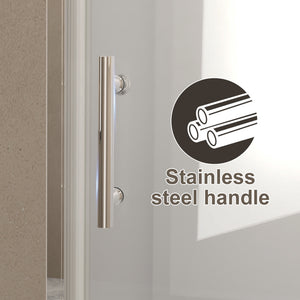 24-37 x 72 in Half-Frame Pivot Shower Door - 24 x 72 in / Brushed Nickel view 3