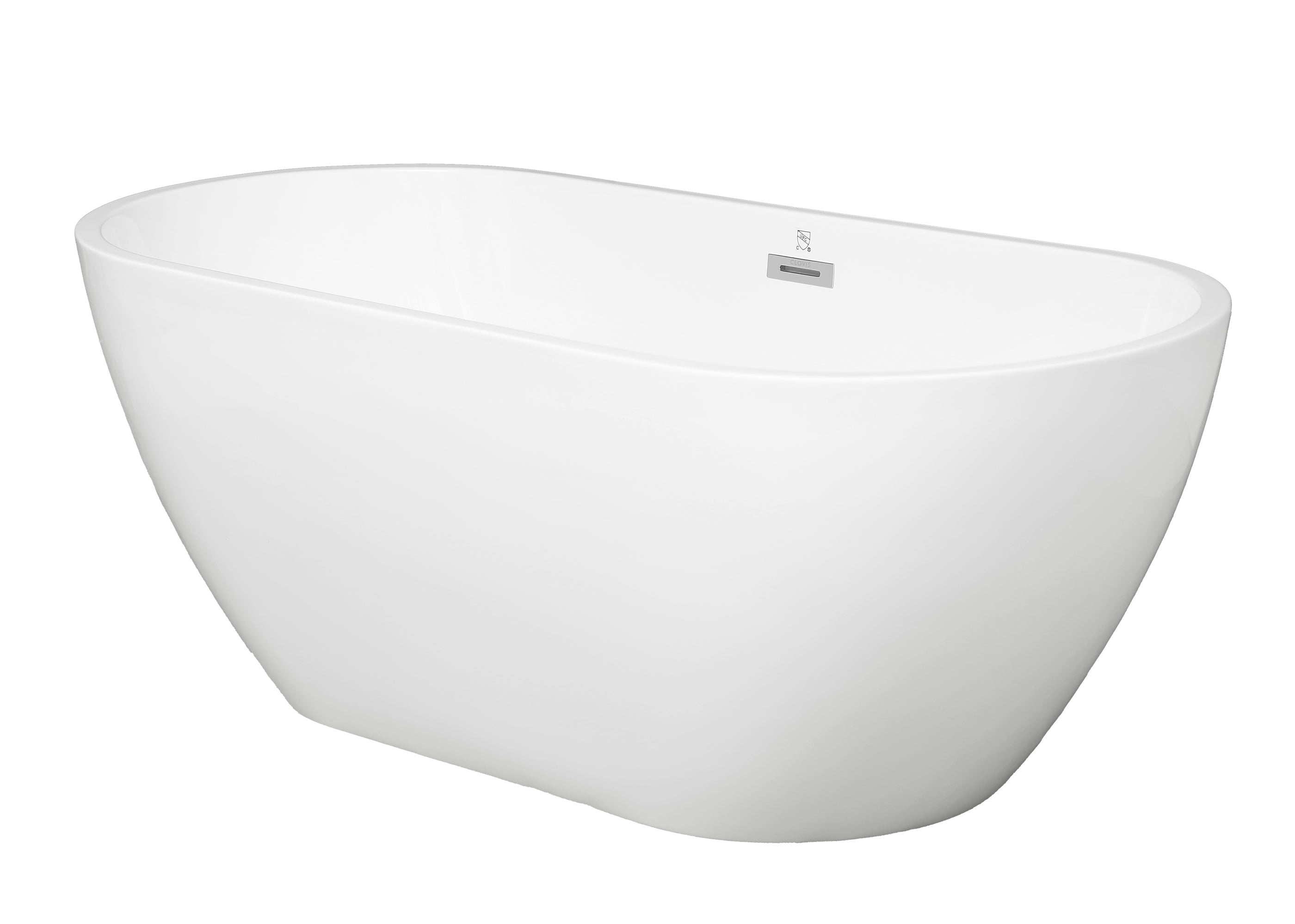 59" Acrylic Alcove Freestanding Soaking Bathtub