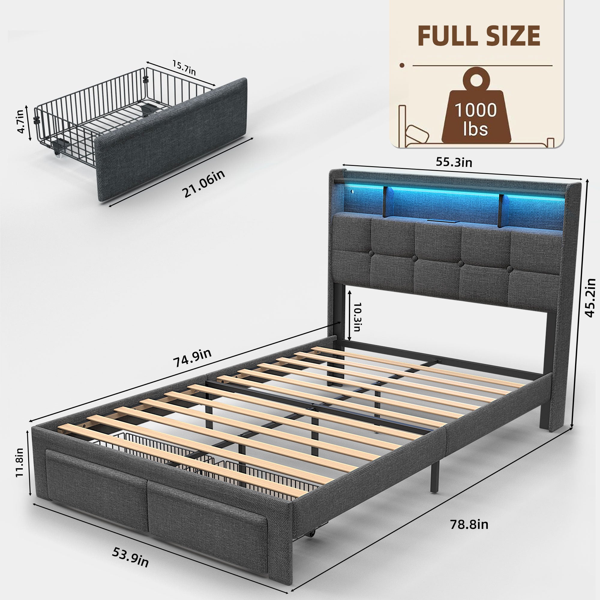 BED 778FULL-DG-CLB