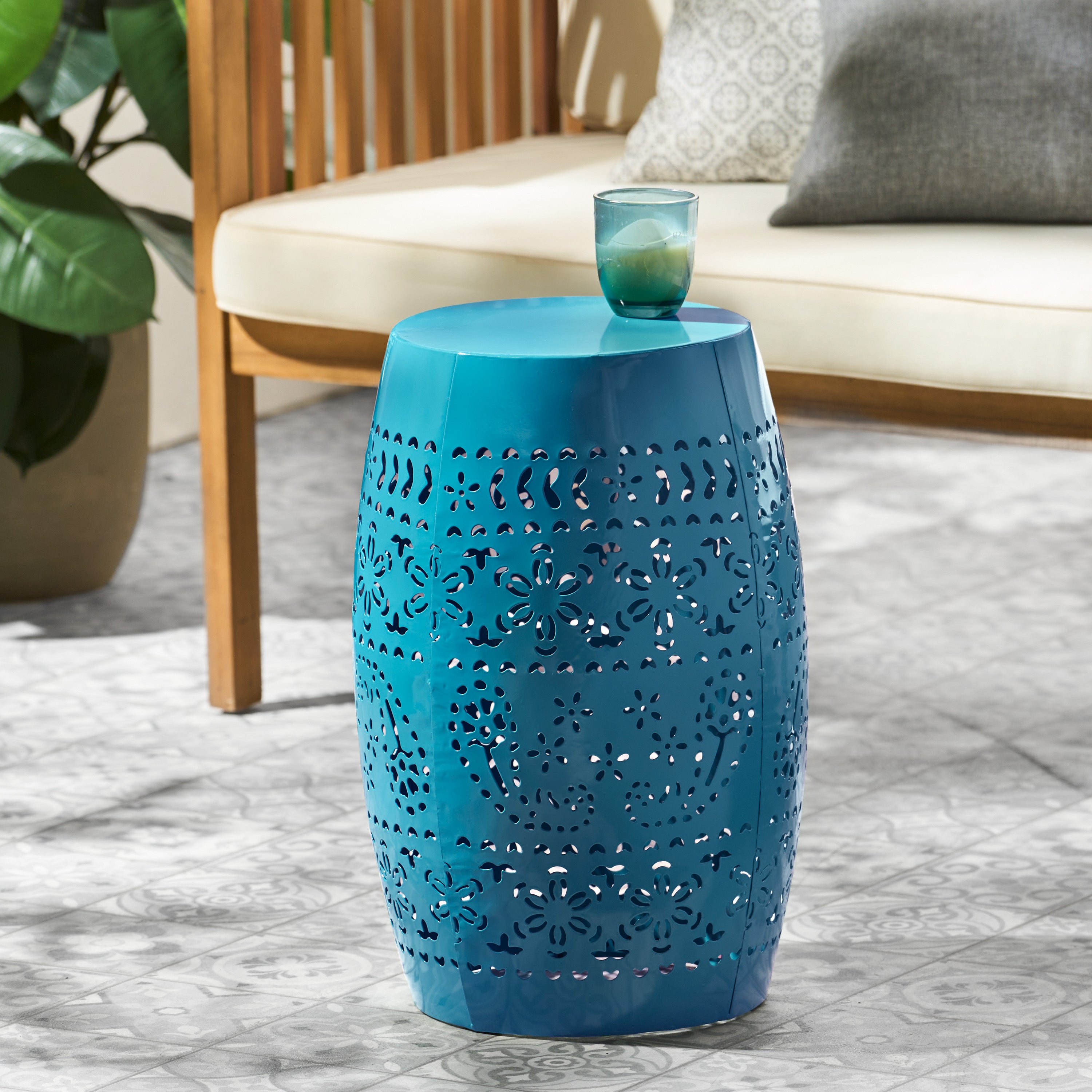 RUBY 12" SIDE TABLE - BLUE