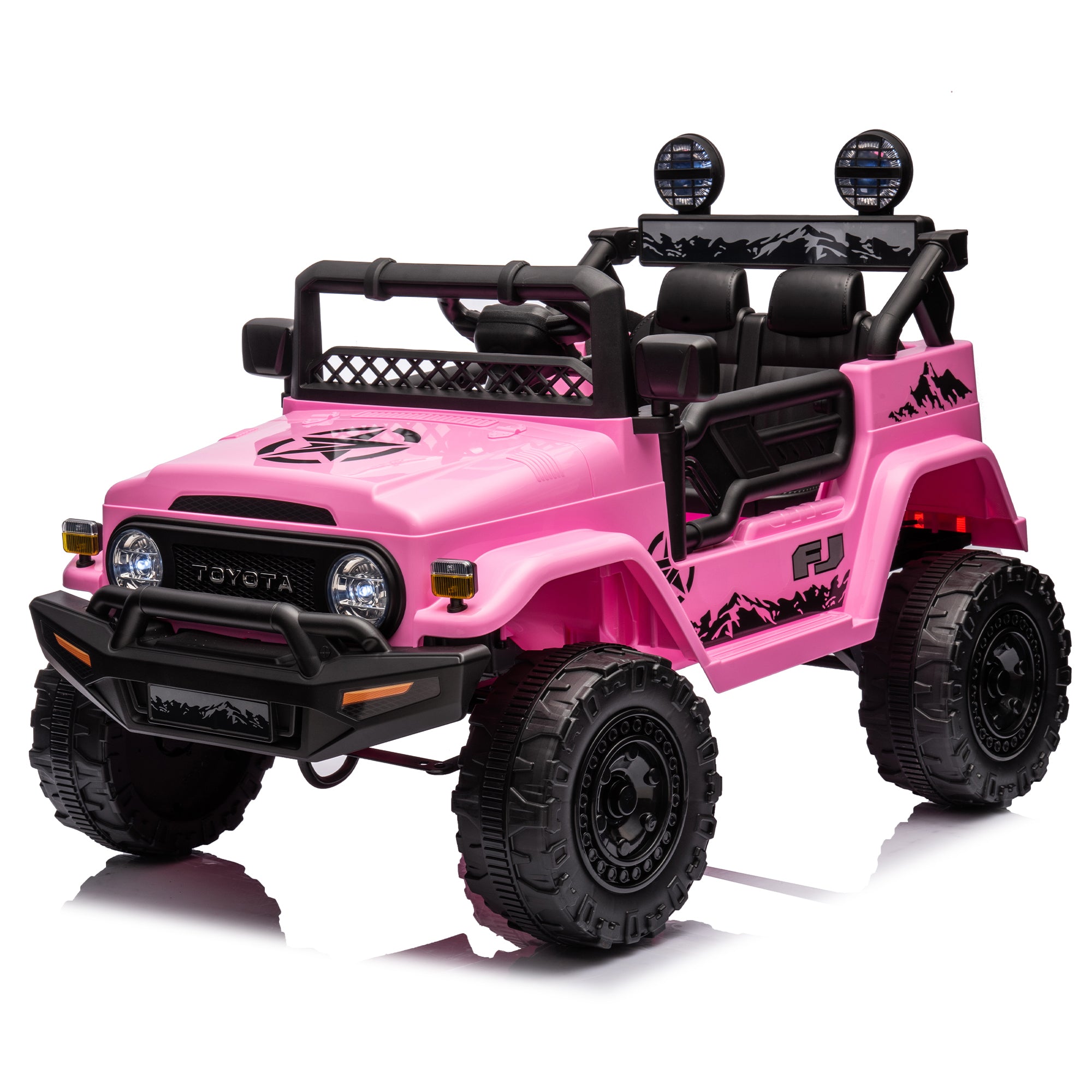 Licensed TOYOTA FJ Cruiser,12V Kids ride on car 2.4G W/Parents Remote Control,electric car for kids,Three speed adjustable,Power display, USB,MP3 ,Bluetooth,LED light,Three-point safety belt