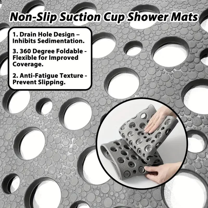 Efforest Premium TPE Non-Slip Bathroom Mat with Suction Cups