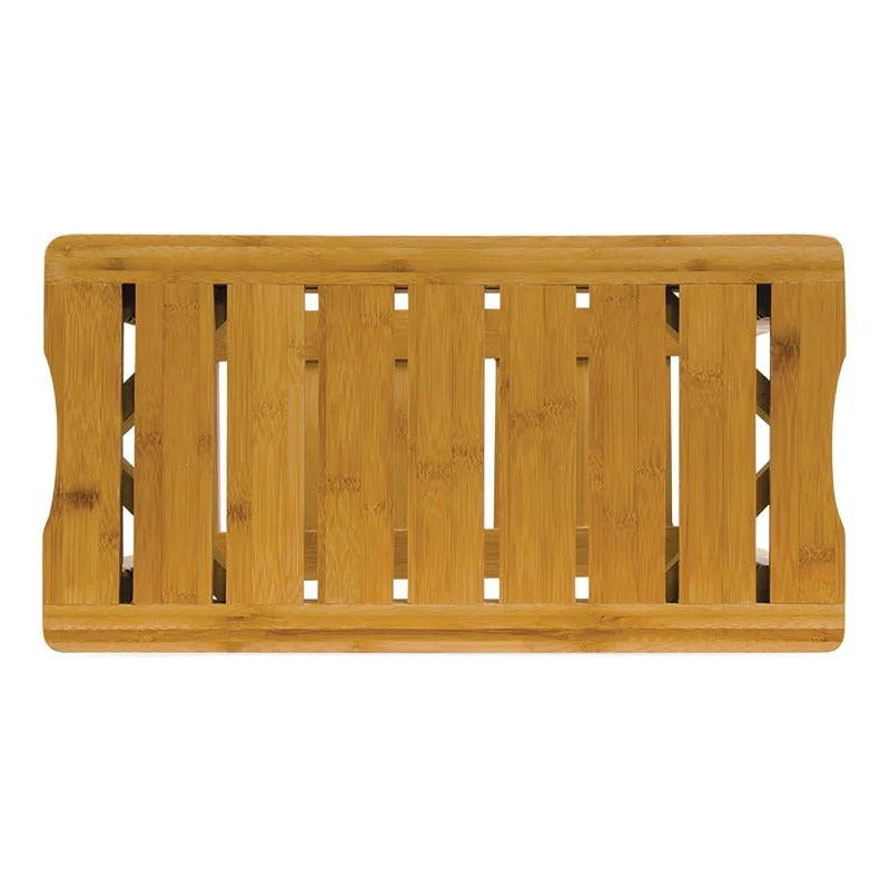 Efforest Elegant Bamboo Shower Bench with Storage Shelf