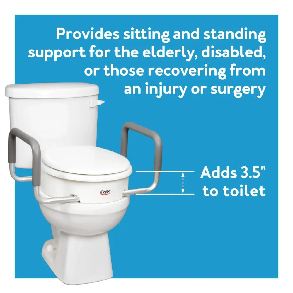 Efforest Premium Raised Toilet Seat with Ergonomic Handles