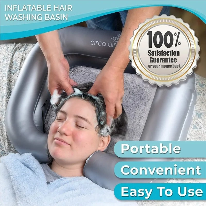 Efforest Inflatable Hair Washing Basin for Bed Bath, Children, Elderly & Disabled