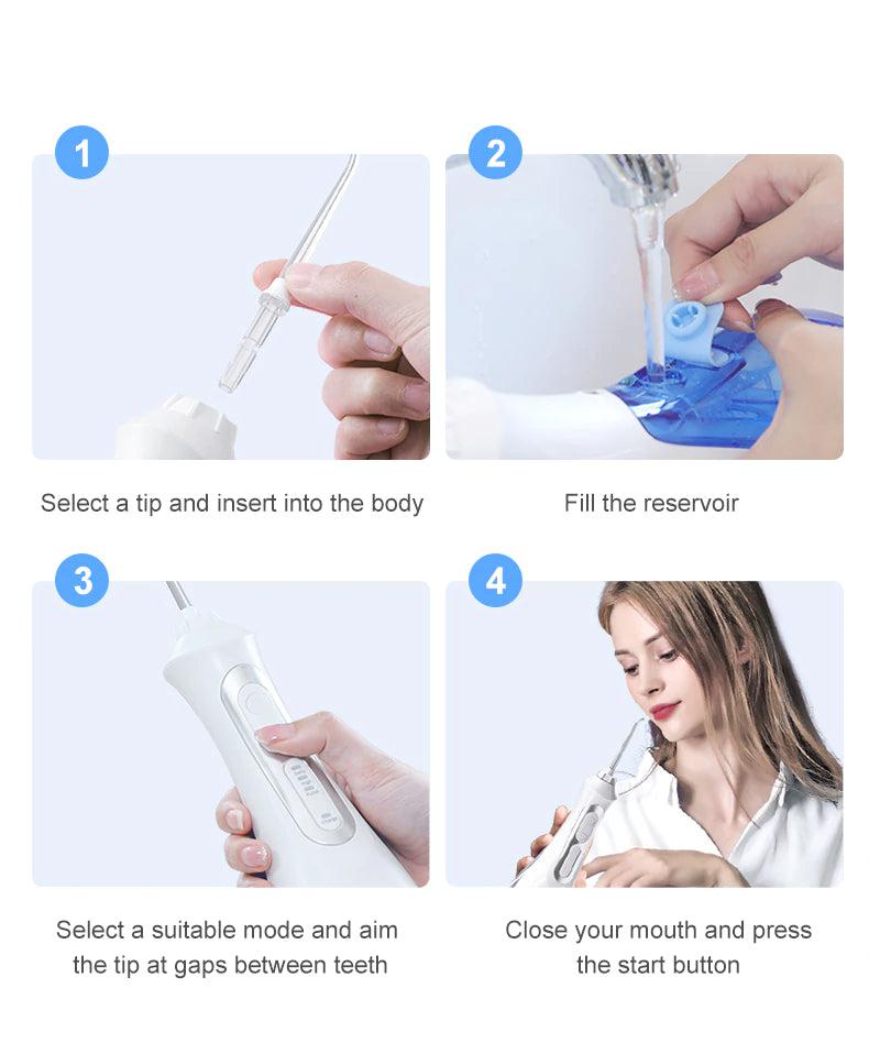 Water flosser_Flosser_Oral irrigator_Electric flosser_Cordless water flosser_Hydro floss_Water flosser for teeth_EFFOREST