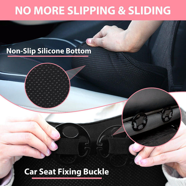 Car Booster Seat Cushion Raise The Height for Short People Driving Hip  (Tailbone) and Lower Cack Fatigue Relief Suitable for Trucks, Cars, SUVs