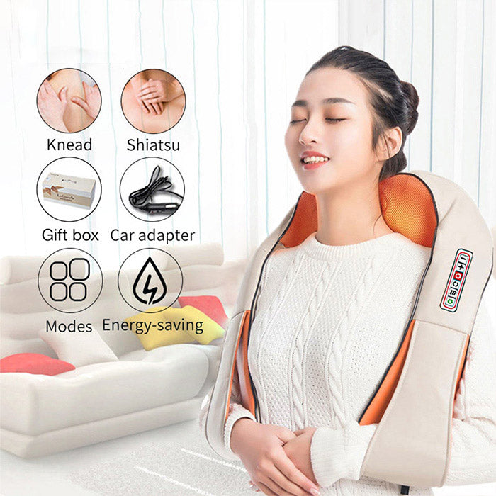 Shiatsu Neck And Shoulder Massager With Heat, 2 Modes Electric Deep Tissue  3D Kneading Massage Pillow With Timing, Cordless Body Massager For Back,  Leg, Shoulder, Neck 